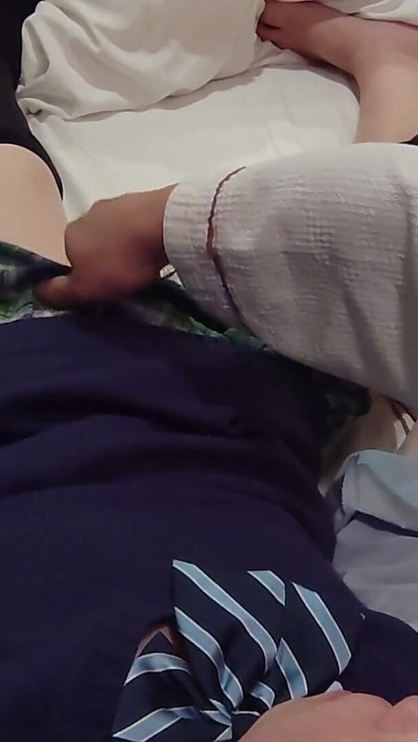 My Pussy Was Tingling, so I Got on Top and Put My Dick in Myself. Creampie While Wearing a Schoolgirl Uniform. Amateur. (Hentai jp)