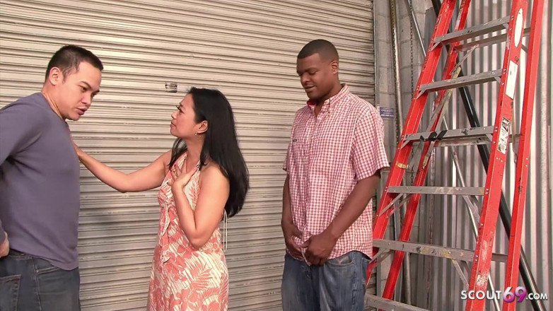 Full porn collection: Asian Teen Lucky Fucked Hard by Big Black Cock in...