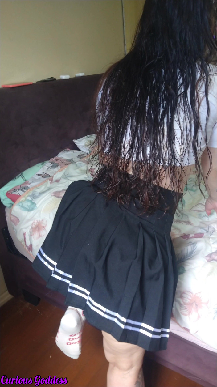 Adrian And Curious: Curious Goddess - Hot Brunette Wearing Only a Towel, Very Horny