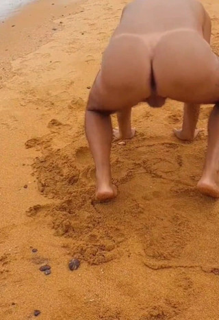 Ladysilvas: Ladysilva Naked on the Beach Wanting to Roll in Her...
