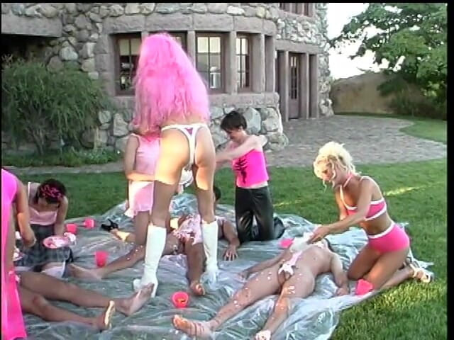 Fetish Media: Studs on the lawn getting dicks covered in food