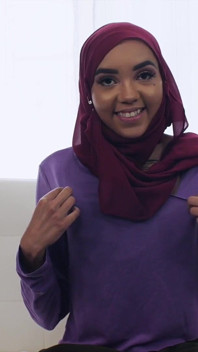 Petite Hijab Teen Fucks & Cover in Cum