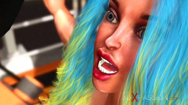 3dxpassion: Sesso maschio androide sbatte forte una donna calda con grandi...