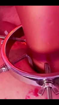 Stretching my hole wide to allow easy access for my. 