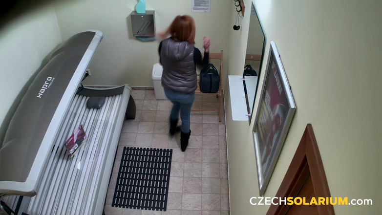 Czech Solarium: Czech Solarium 234: Young Redhead Shines in Solarium
