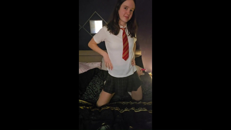 Teen Sophie: Special!!! Uniform Strip Tease