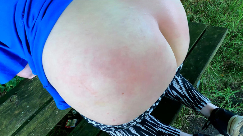 Bouncy Tits Action: Ass Spanking Directly on the Street