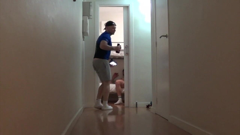 Gaybareback: Webcam porn shoot Bairon Hell fucked bareback by Rico Vega