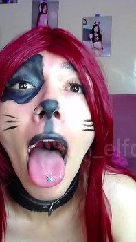 Süße welpen-muschi drool klafft