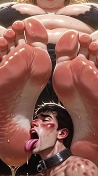 Submissive Men Licking Sweaty Feet of Fat SSBBW - Compilation