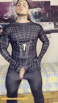 My Spiderman Cock Cums!