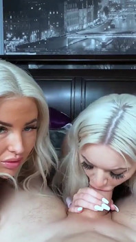 Студентка по обмену Lana Rose и Little Louise делят огромный член!