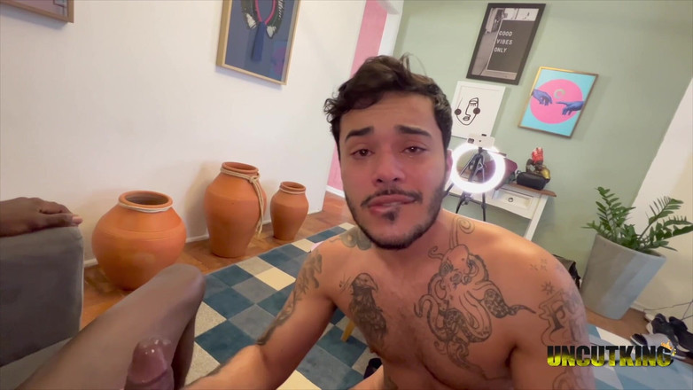 UncutKing: besar pria kulit hitam didobel penetrasi sama besar pria kulit...