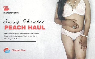 Shruteerani: Sissy Shrutee Kapitola 5 - Solo Indian Trans ve spodním prádle
