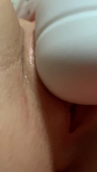 A Young Brunette Masturbates and Cums From a Toy, Female Orgasm