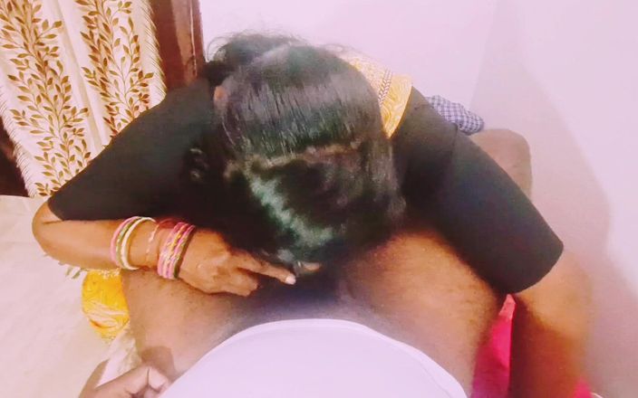 Telugu Honey Lips: 印度纱丽继母和继子重口味操泰卢固肮脏的谈话。