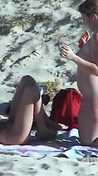 Young Lezzies Love Oil Massage on The Beach