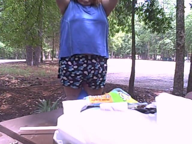 BBW nurse Vicki adventures with friends: Bbw outdoor balloon blow up and pop