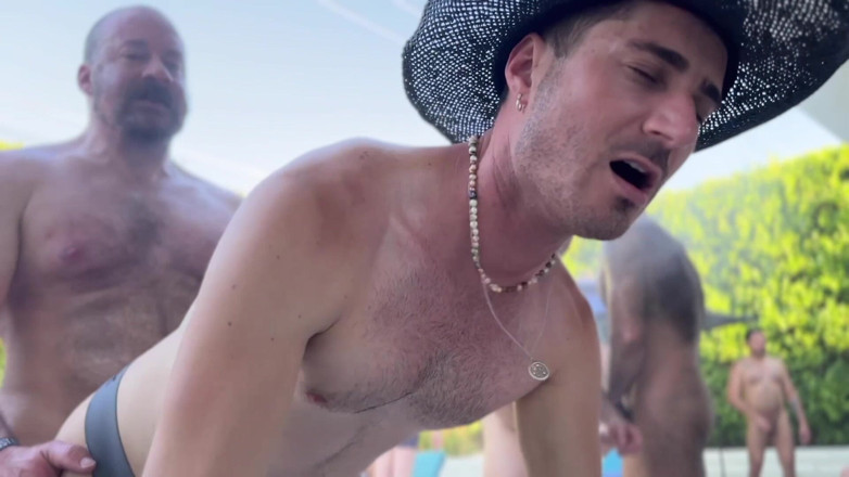 The Gay Quadzilla: Massive Gay Poolside Orgy