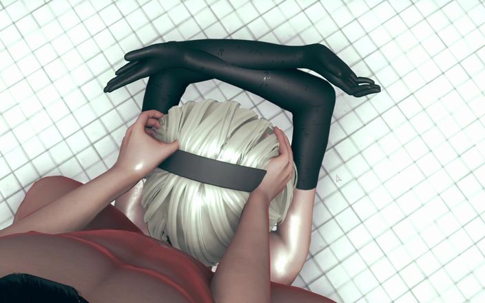 NSFW Gaming: di muka kamar mandi dengan 2b - nier automata animation