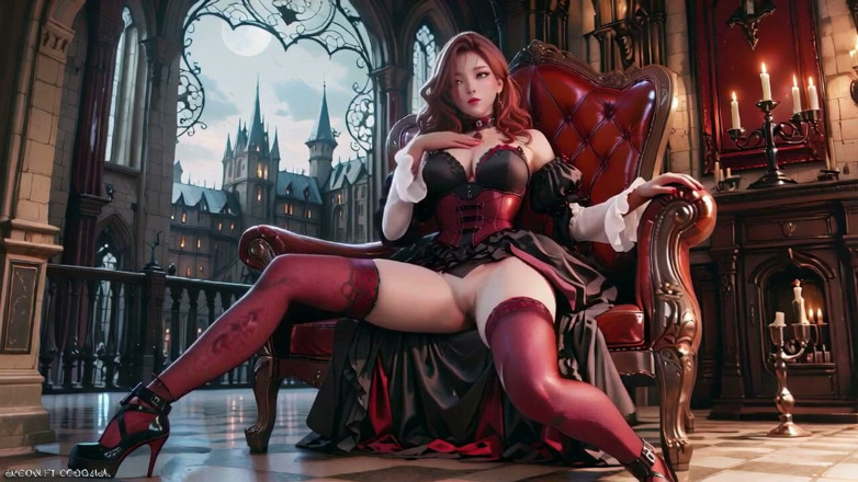Seraphina Vale: Gotik kraliçe sarışın tanrıçayla tanışıyor! Lüks bir yatak odasında kremsi...