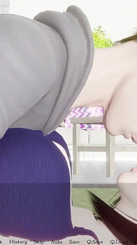 La pipe d’une MILF - attachée par le gameplay lubrique