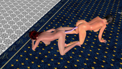 TransLure: Sensuale duo transessuale - doppio dildo deliziosa!