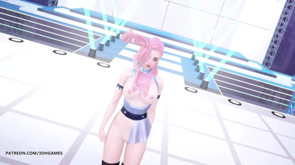 3D-Hentai Games: [MMD] Kep1er - 업! Ahri Seraphine Kaisa 전설적인 KDA AllOut의 핫한 스트립쇼 리그