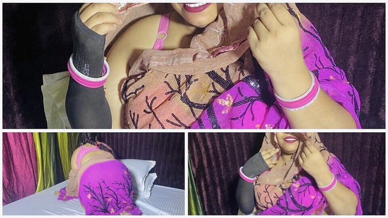 ShrutiLiveCum: Als stiefvader niet thuis is, laat mijn stiefmoeder me haar...