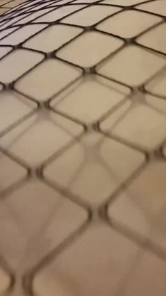 Chubby Trans Girl Cums in Fishnets