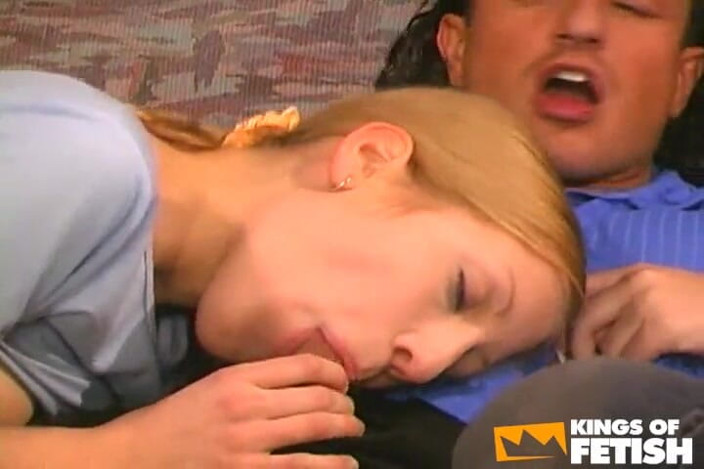 18Teen+ Sexperience: Blonde teen and her girlfriend get pussies rammed by her...