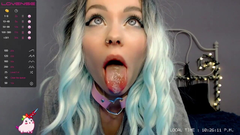 Dirty slut 666: A gorgeous and very slobbery ahegao show from a cute...