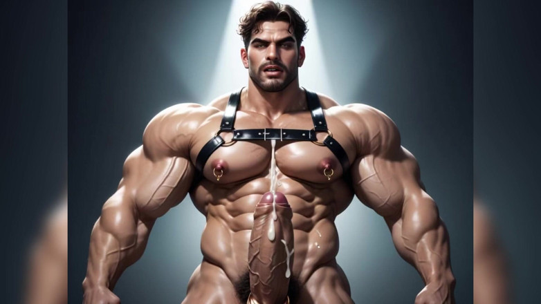 AI gay porn: Muscular Big Cock Gay Fuck