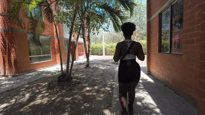 Jhodez1: Breaking Her in Ebony Newbie Outdoor Model Audition Nice Ass...