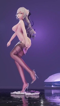 Excuse Me; Genshin Impact; Bronya; Office Lady Uniform; Pencil Skirt; Crotchless Black Stockings; Erotic Tattoos
