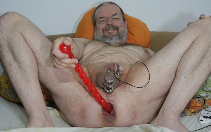 Qualzucht: Mega extremo! Vibrador, soando, estimo, bolas, garrafas, inserção profunda, ejaculação!