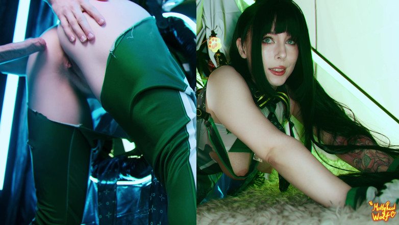 MollyRedWolf: Espada Estelar. Gloryhole de Eve. Eyaculación profunda por garganta y...