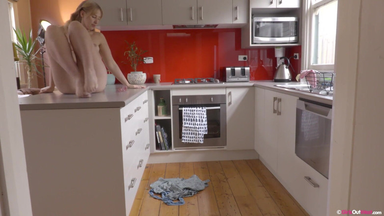 Girls Out West: Hot blonde babe with firm boobs fingers and toys her...