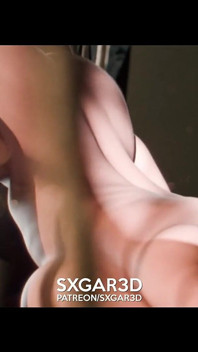 D3d sxgar3d heißes schätzchen mit dickem hintern nimmt riesigen schwanz im doggystyle - intensiver hardcore-sex und kommt rein