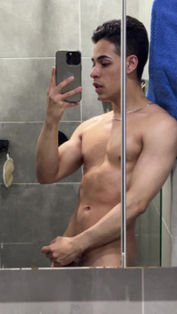 Touching My Cock Before Take a Shower