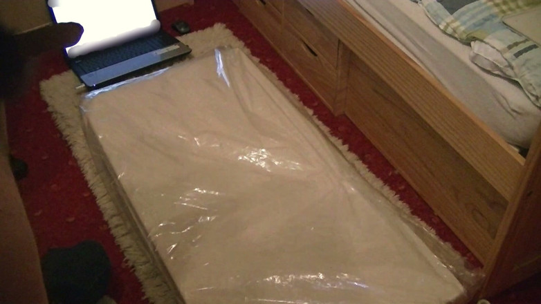Mark Hannes: Naked Masturbation on a Plastic Sheet