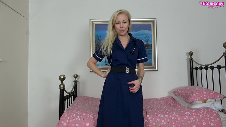 UKCuteGirl Lucy Lauren: 간호사의 명령 JOI 정액 컬렉션