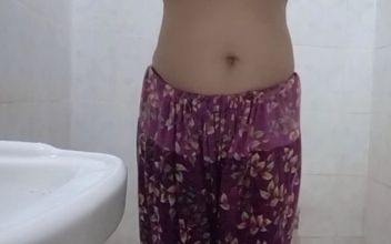 Busty Teen Gets Peeked on in Shower and Start Masturbating in Bathroom!