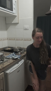 Step Daughter Cooks Dinner with Step Dad, Things Get Saucy and Start to Sizzle in the Kitchen