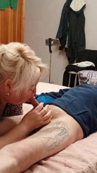 My Mother-in-law Interrupted My Hand Job, Gave Me a Deep Blowjob and Swallowed My Cum