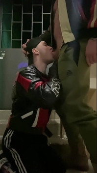 Young Scallyboy Sucks by Big Chav Red Handsome and Powerful Man