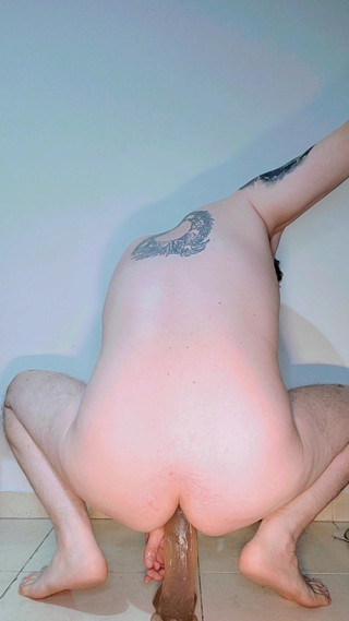 SlutClosetedfag: Practice with My Wife's Dildo