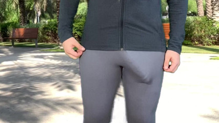 Lucas Nathan King: Monster Cock Shemale Outdoor in Tight Pants