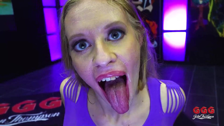 GGG John Thompson Studio: Ggg - Omg! Blonde in Purple Lingerie Gets Fucked by Two...