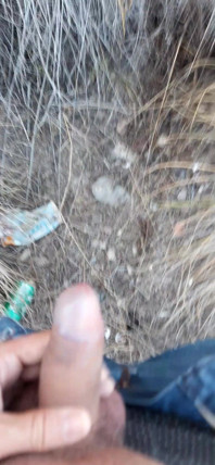 Risky Piss, I Had to Urinate in a Field Behind Some Flats Because My Cock Needed to Pee.